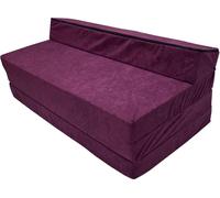Matelas pliant 200 x 120 x 10 cm - 1224 - 3 parties avec appui-tête, se transforme en sofa, housse amovible lavable
