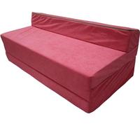 Matelas pliant 200 x 120 x 10 cm - 1227 - 3 parties avec appui-tête, se transforme en sofa, housse amovible lavable