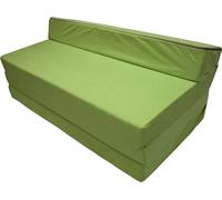 Matelas pliant 200 x 120 x 10 cm - 1229 - 3 parties avec appui-tête, se transforme en sofa, housse amovible lavable