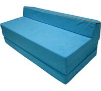Matelas pliant 200 x 120 x 10 cm - 1331 - 3 parties avec appui-tête, se transforme en sofa, housse amovible lavable