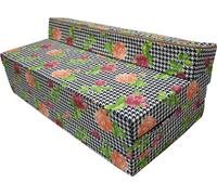 Matelas pliant 200 x 120 x 10 cm - B008 - 3 parties avec appui-tête, se transforme en sofa, housse amovible lavable