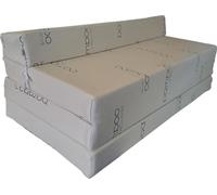Matelas pliant 200 x 120 x 10 cm - BTR - 3 parties avec appui-tête, se transforme en sofa, housse amovible lavable