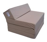 Matelas pliant 200x70x10 cm - Natalia Spzoo - 2 personnes - Mousse - Ferme - Beige