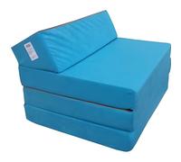 Matelas pliant 200x70x10 cm pour adultes et enfants - Natalia Spzoo - Bleu - Mousse Polyurethane - Hypoallergénique