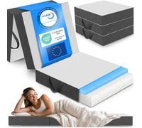 ELONEO Matelas Pliable 1 Personne, Matelas Mousse Premium Visco, 75x200 cm, Épaisseur : 15 cm, Lit de Voyage Enfant et Adulte, Lit d’appoint pour Adulte et Enfant, Housse Lavable