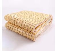 Matelas pliant en bambou rafraîchissant double face pour lit et canapé 100 x 190 cm - Confort estival et utilisation de jeu de mahjong