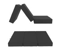 Matelas pliant POKAR Matelas pliant en 3 parties Matelas d'invité Lit de camp Lit pliant, Taille:160 x 195 x 15 cm, Couleur:Anthracite - Imperméable à l'eau