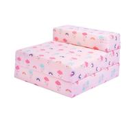 Matelas pliant pour enfants - Matelas pliable résistant à l'eau - Chauffeuse convertible - Lit futon pliant d'invité - Rainbow