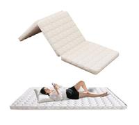 Matelas Pliant Simple, Matelas d'appoint Pliant en Trois Parties, Matelas Simple avec Fond antidérapant, Matelas de Sol Pliables pour Les Voyages, Le Camping, Les Studios et Les dortoirs