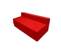 Matelas pliant sofa pour adultes et enfants - NATALIA SPZOO - Rouge - Ferme - 120 x 200 cm - Mousse polyuréthane