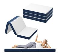 Matelas Pliant Triple 75X195CM, Matelas Polyvalent, 15cm Mousse épaisse, Housse Amovible et Lavable en Machine, Poignée de Transport pour faciliter Le Transport