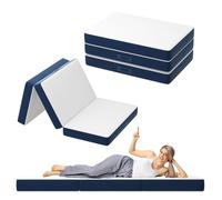 Matelas Pliant Triple,DEWINNER Matelas d'invité Polyvalent, 90x200x15cm Mousse épaisse, Housse Amovible et Lavable en Machine