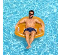 Matelas gonflable - Chaise de natation - 104 x 102 cm - Orange