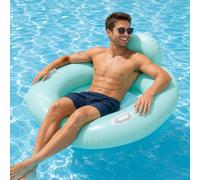 Matelas gonflable, chaise de natation, chaise longue, 114 x 107 cm, menthe