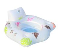 Matelas pneumatique piscine gonflable - coussin d'eau pour la natation, île de bain d'été | ergonomique dans la piscine avec support du dos et porte-gobelets, fauteuil de natation LED confortable pour