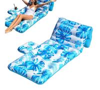 Matelas Pneumatique pour Piscine À Eau - Matelas Pneumatique avec Porte-gobelet, Chaise Longue Gonflable pour Piscine | Chaise Longue Aquatique avec Support Ṕour Téléphone Portable | Çhaise Ļongue en