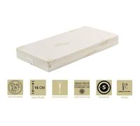 Matelas pour bb 70x140 cm Hauteur 15 cm Dhoussable Housse Lavable 30 - Tissu avec Maxi - Hyppoallergnique -