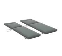 Outsunny Lot de 2 matelas pour chaise longue 196x55x8 cm sangles d'attache gris foncé