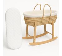 Matelas pour couffin Mamas & Papas Mothercare - Épais et super doux - Housse matelassée amovible avec fermeture éclair - Fabriqué au Royaume-Uni (76 x 40 x 4 cm)