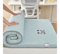 Matelas pour Dortoir, Futon Japonais, 5 cm d'Épaisseur, en Mousse Haute Densité, Pliable, pour Lit Simple/Jumeau/Grand/Très Grand (Bleu, 150 x 200 cm)