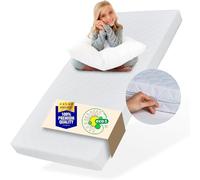 Matelas pour enfants 80x180 cm avec drap-housse et housse lavable | 10 cm d'épaisseur matelas en mousse froide de haute qualité pour lit d'enfant lit d'enfant | Made in EU, poids corporel jusqu'à 60kg