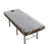 Matelas Pour Lit De Massage Surmatelas de lit salon beauté Matelas coussin épais Tapis salle antidérapant Coussin massage Tuina avec trou(Gray,75x190cm)