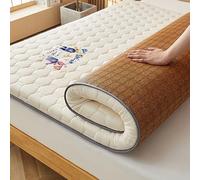 Matelas pour petit lit, matelas de couchage, rembourrage accru, il suffit de le placer avec antidérapant, drap en bambou d'un côté, surmatelas, volume, simple (couleur 3, 0,6 x 1,2 m)