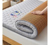 Matelas pour petit lit, matelas de couchage, rembourrage accru, il suffit de le placer avec antidérapant, drap en bambou d'un côté, surmatelas, volume, simple (couleur 4, 1,8 x 2 m)