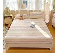 Matelas Protecteur pour King Queen Size Feuille Montée Trempée Couverture Matelas Enveloppement Complet Couverture De Lit avec Poche Profonde De 10In Doux Confortable,B,150 * 200cmQUEEN