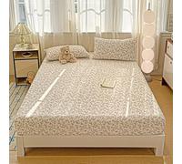 Matelas Protecteur pour King Queen Size Feuille Montée Trempée Couverture Matelas Enveloppement Complet Couverture De Lit avec Poche Profonde De 10In Doux Confortable,J,180 * 200cmKING