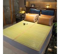 Matelas rafraîchissant double face en bambou tissé à la main pour maison, hôtel, dortoir, 90 x 190 cm, idéal pour les dormeurs chauds, facile d'entretien, respirant et confortable