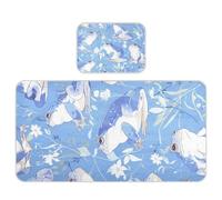 Matelas rafraîchissant pour bébé et tout-petit Motif crapaud de dessin animé Bleu ciel 71,1 x 132,1 cm