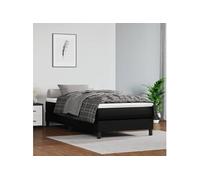 Matelas de Lit à Ressorts Ensachés Noir 140x190x20cm Similicuir Double vidaXL