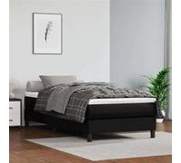 Matelas de Lit à Ressorts Ensachés Noir 140x190x20cm Similicuir Double vidaXL