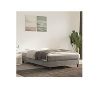 vidaXL Matelas de lit à ressorts ensachés Gris clair 120x200x20 cm