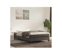 vidaXL Matelas de lit à ressorts ensachés Gris foncé 120x200x20 cm