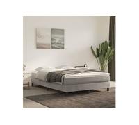 vidaXL Matelas de lit à ressorts ensachés Gris clair 140x190x20 cm