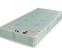 Matelas ressort 2x70x190 cm accueil moelleux soutien tres ferme epaisseur 19 cm 5 zones alese(s) oreiller(s) protege-matelas
