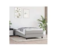 vidaXL Matelas de lit à ressorts ensachés Gris clair 80x200x20cm Tissu