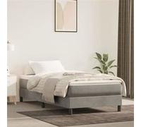 vidaXL Matelas de lit à ressorts ensachés Gris clair 80x200x20 cm
