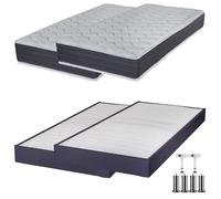 Matelas ressort + Sommier Omega Volcan 2x90x190 Rhodes - H. 24 cm - Soutien ferme