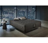 Moonia – Matelas Black Spring Royal – Ressorts ensachés, 30 cm, 90 x 190 cm, Fermeté élevée, Noir