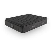 Moonia Grand Spring Black Matelas hybride à ressorts ensachés et viscoélastique Effet nuage Pillow Top Confort Hotel 5 étoiles 160 x 190 cm