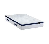 Matelas 140 x 190 cm ressorts ensachés mémoire de forme dessin placé ép.30cm Bleu - MARQUIS de DREAMEA