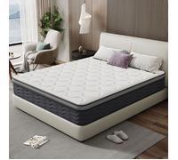 Matelas simple 90x190, 25 cm de hauteur, Dewinner, matelas à ressorts et mousse, soutien parfait ensaché, dureté moyenne