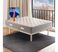 Matelas simple 95 x 200 cm mousse à mémoire de forme orthopédique H 24 cm | matelas semi-rigide | matelas contre les maux de dos | matelas qui ne chauffe pas, hypoallergénique et anti-acariens - MOD.