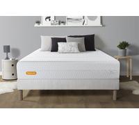 Matelas + Sommier 140x190 Memo Bio Mousse A Memoire De Forme 5 Zones De Confort Maxi Epaisseur Dehoussable