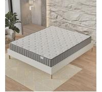 NOVEMBER- Ensemble Matelas + sommier (160 x 200cm)- Matelas Orionis Mousse Mémoire de Forme & Mousse Haute Densité d’épaisseur 22cm + Sommier Bois Stable & Robuste revêtement Tissu Blanc