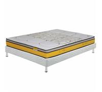 Matelas + sommier 160x200 - EBAC LITERIE - Rugby - Soutien très ferme - Made in France - Ressorts ensachés