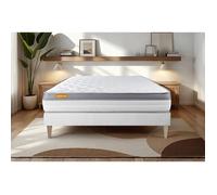 Matelas + sommier 160x200 Memo Zen Mousse à mémoire de forme 5 zones de confort MAXI épaisseur